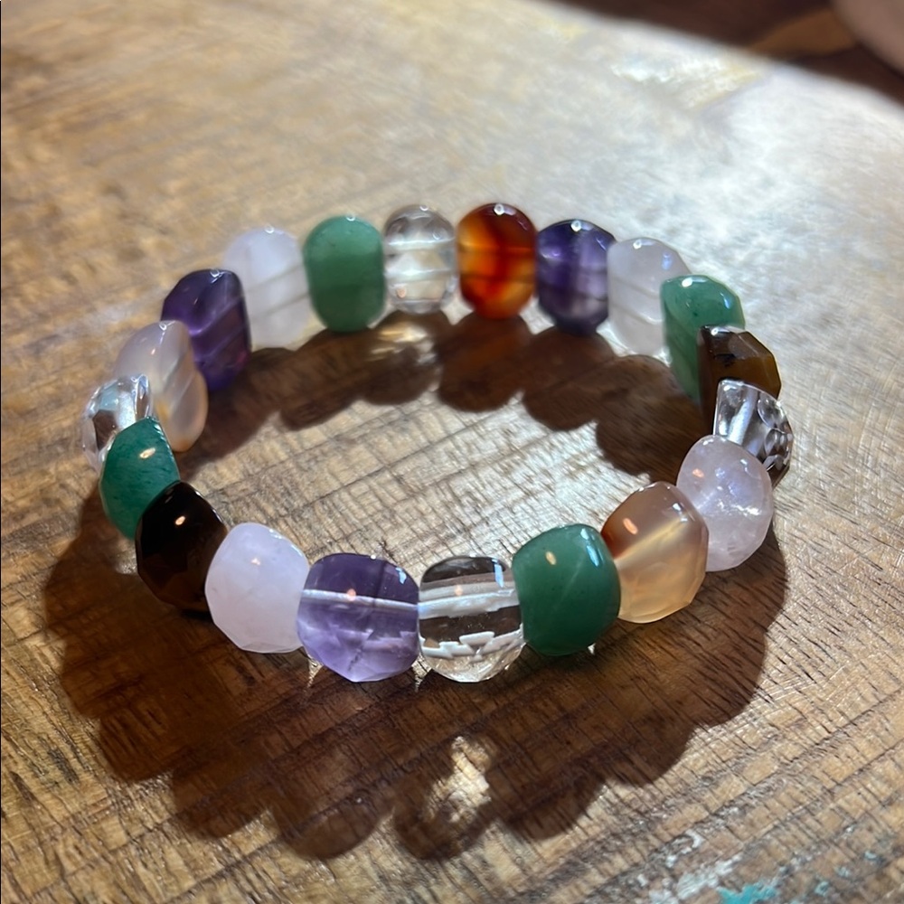 Multicolor Gemstone Stretch Bracelet